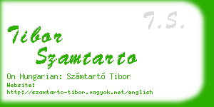 tibor szamtarto business card